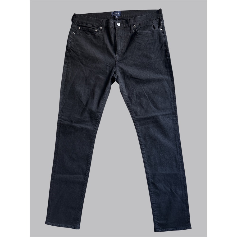 J Crew Jeans Mens 36 34 Black Straight Leg Denim Pants